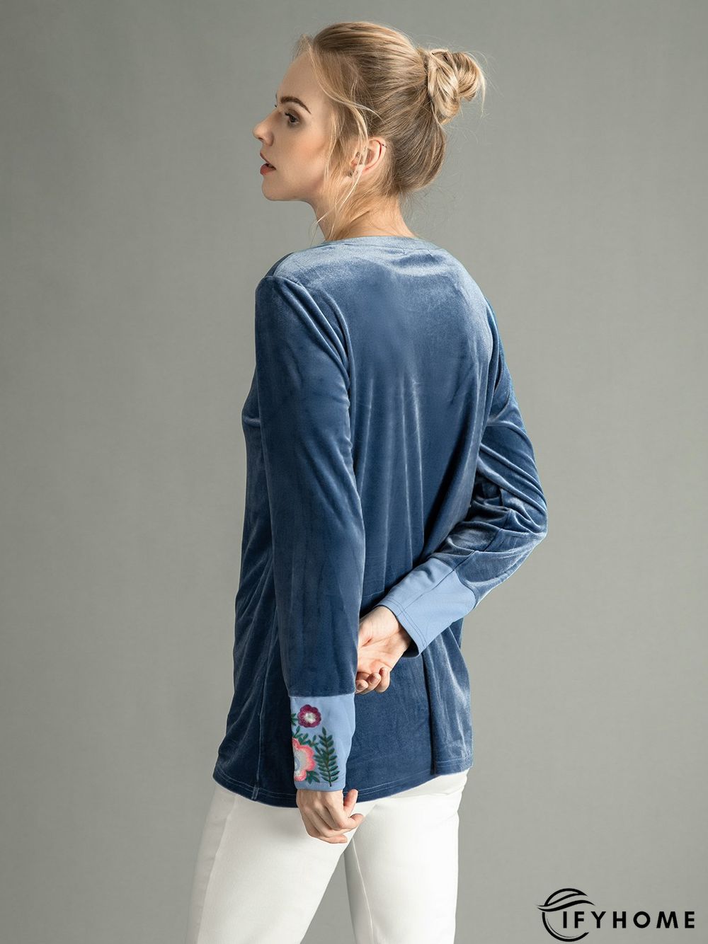 Casual Shift Crew Neck Long Sleeve Tops | IFYHOME