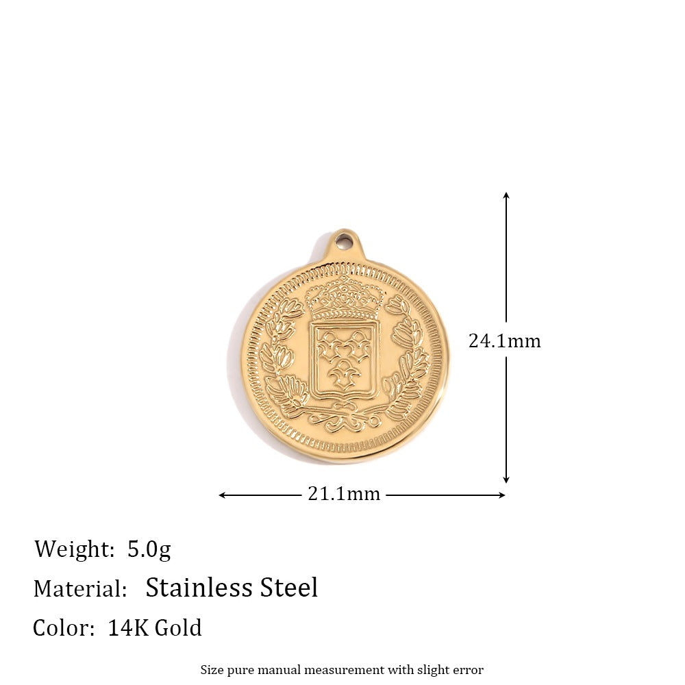 5 Pieces Fashion Irregular Heart Stainless Steel 18K Gold Plated Jewelry Making