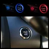 Vehicle Start Press Button Push Switch Ignition Starter Blue Light