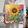 DIY Pearl Painting Sunflower for Home Decor with Frame(25x25cm)