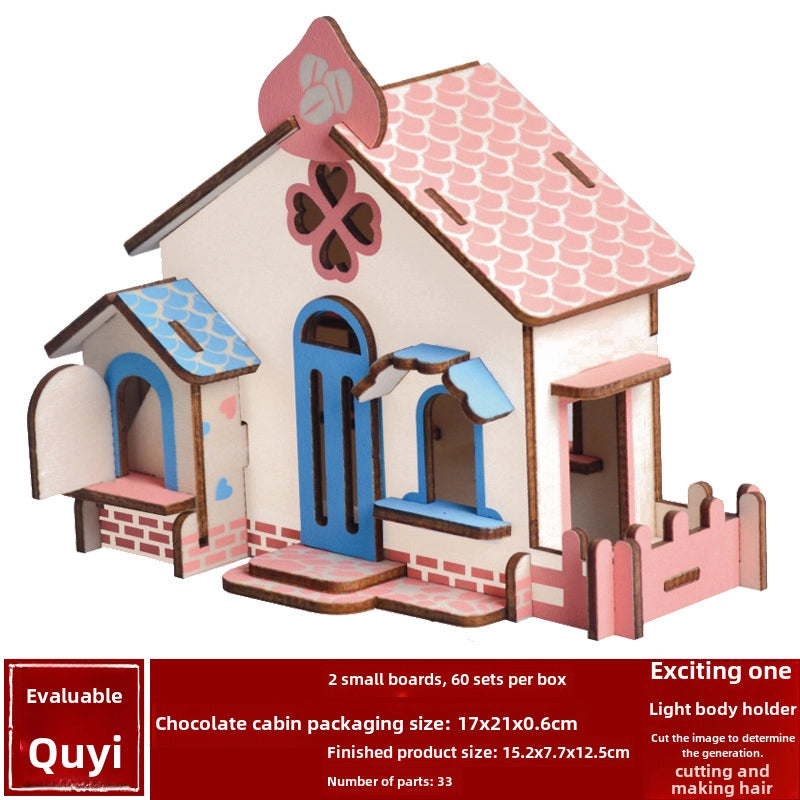 Stall Supply Children’s Wooden 3D Puzzle Adult Puzzle Christmas Building Handmade Educational Model Toy