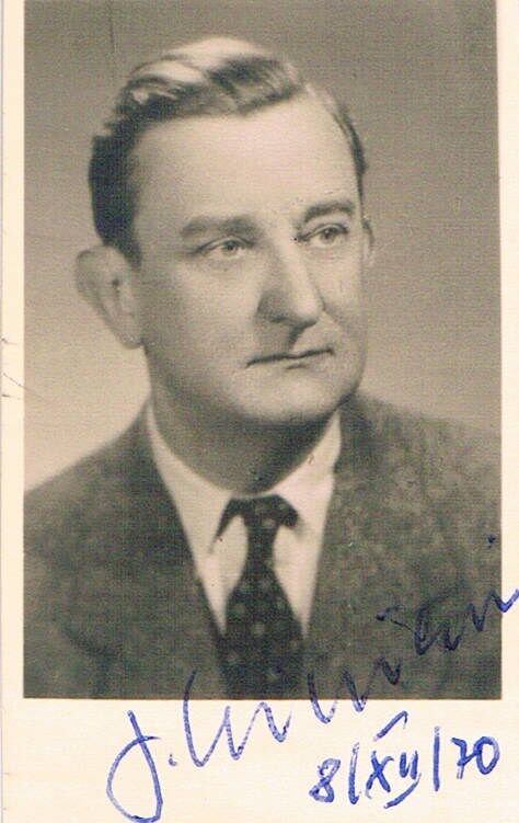 Poland Dep Foreign Min Josef Winiewicz 1906-85 autograph signed Photo Poster painting 1.75x2.5