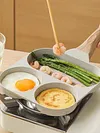 Medical Stone Omelette Pan Nonstick Frying Pan Divided Pancake Pan for Breakfast