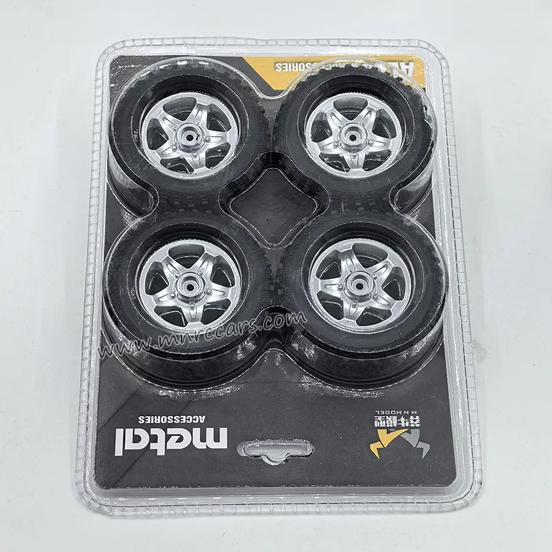 MN Model MN-82T RC Truck PARTS Upgraded Metal Wheel Rims and Tires
