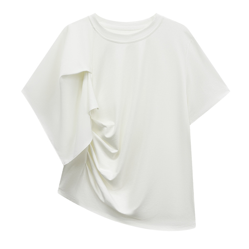 Minimalist Style Solid Color T-Shirt
