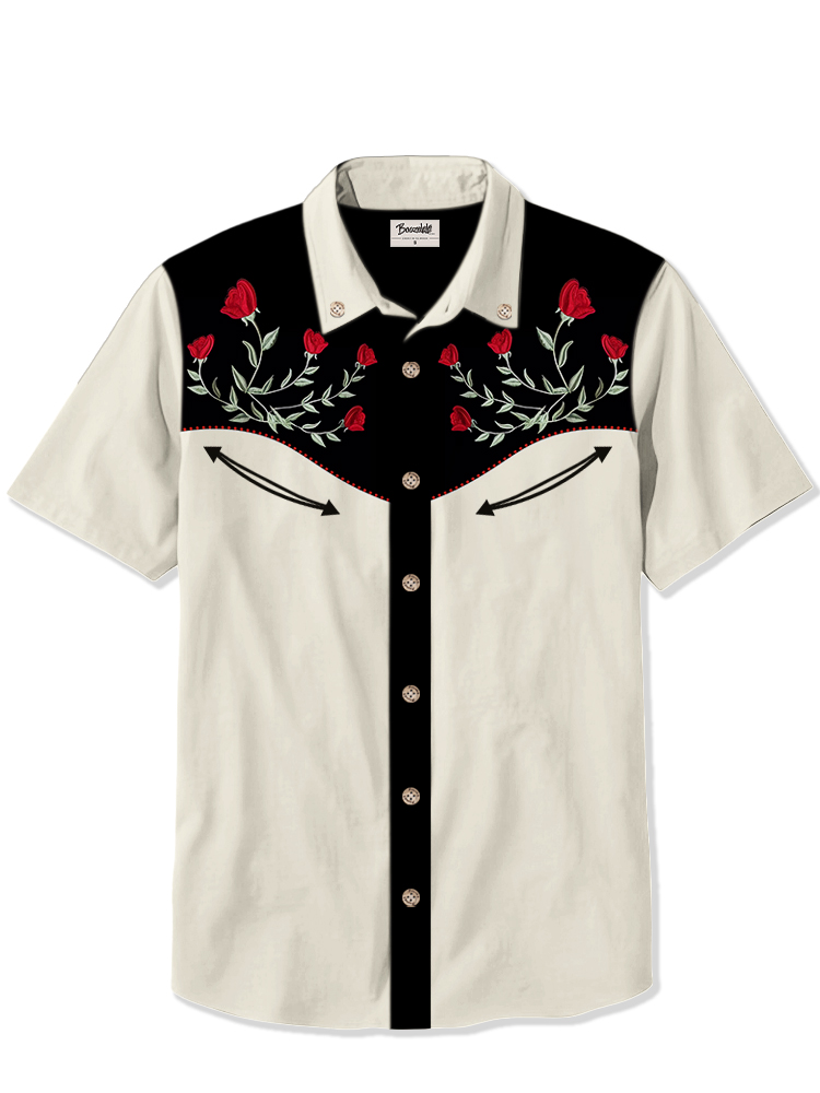 Classic Flower Cowboy - 100% Cotton Shirt
