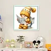 (Small Size)Gnome In The Toilet - 18CT Counted Cross Stitch - 25*25cm