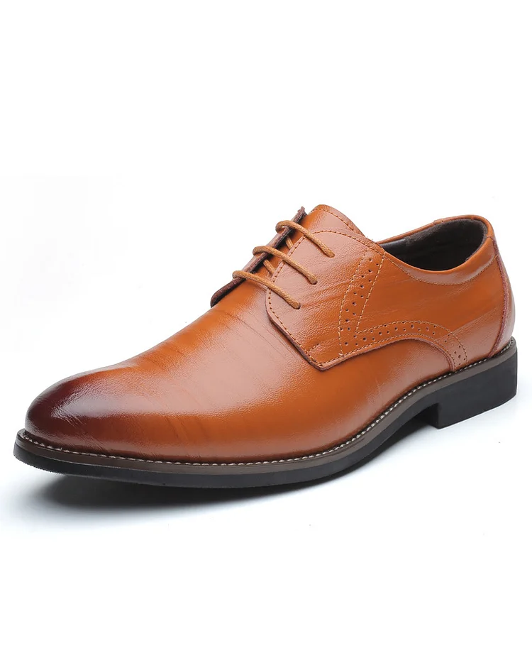 Formal Shallow Mouth Lace Up Leather Shoes 