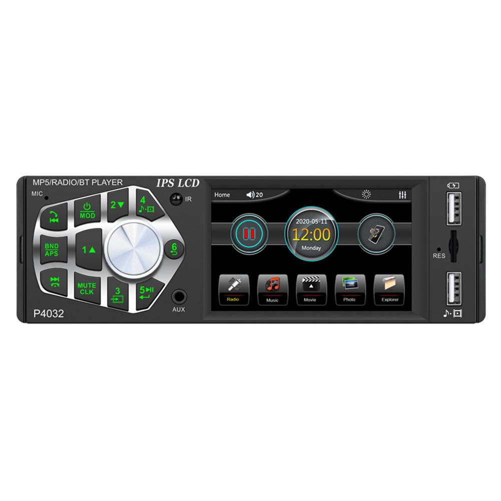 

Touch Screen Car Radio MP3 Player Bluetooth 50W FM Music USB TF Audio Video, No cam, 501 Original