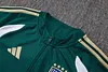 Joyfball 2026/2027 Kids Size Italy Long Zipped Jacket green Soccer Jersey