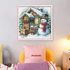 Christmas Cottage-11CT Stamped Cross Stitch 45*45cm/17.72*17.72in