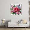 Rose Butterfly-11CT Stamped Cross Stitch 40*40cm/15.75*15.75in