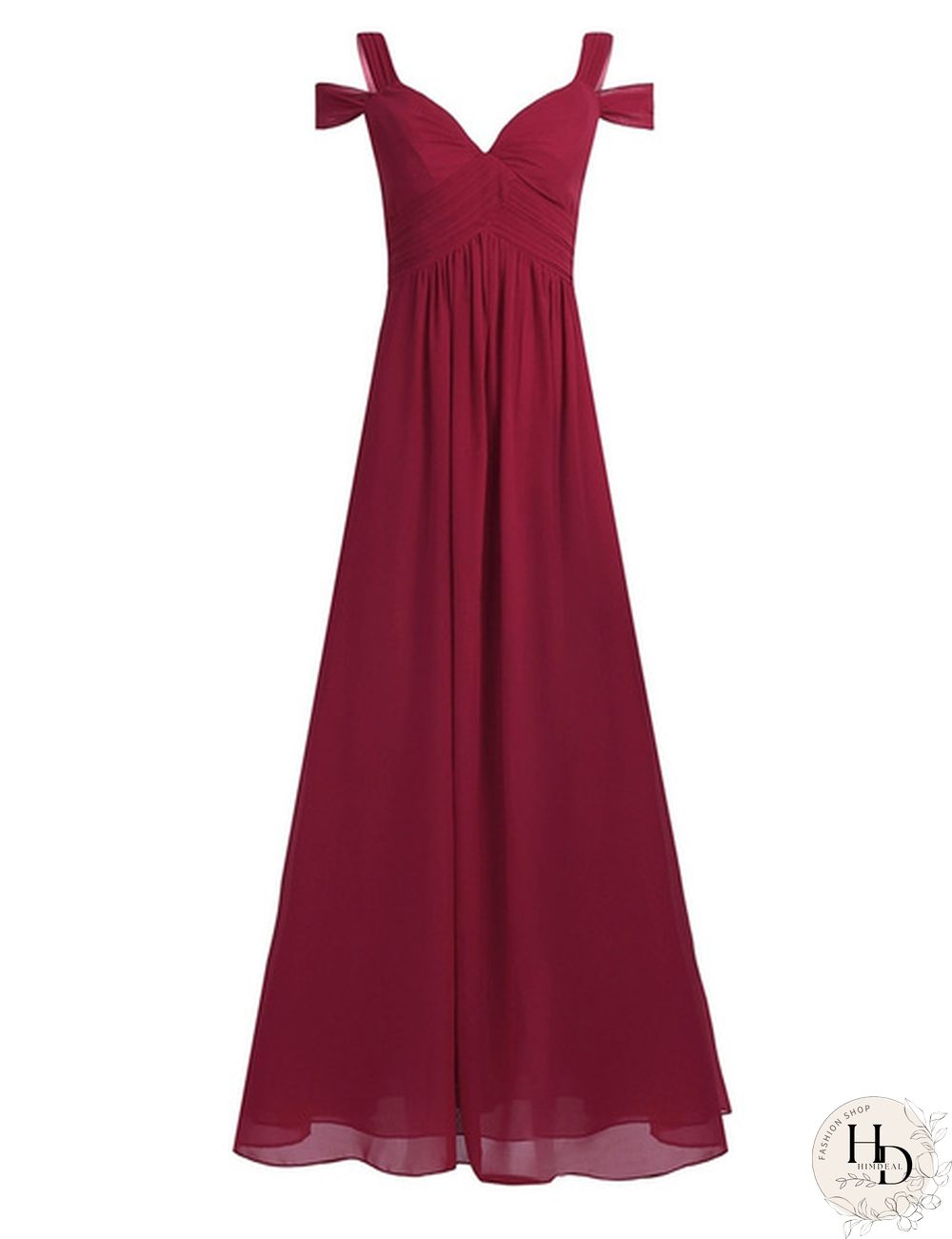 Women Ladies Side Split High-waisted Chiffon Long Bridesmaid Dress Evening Prom Gown