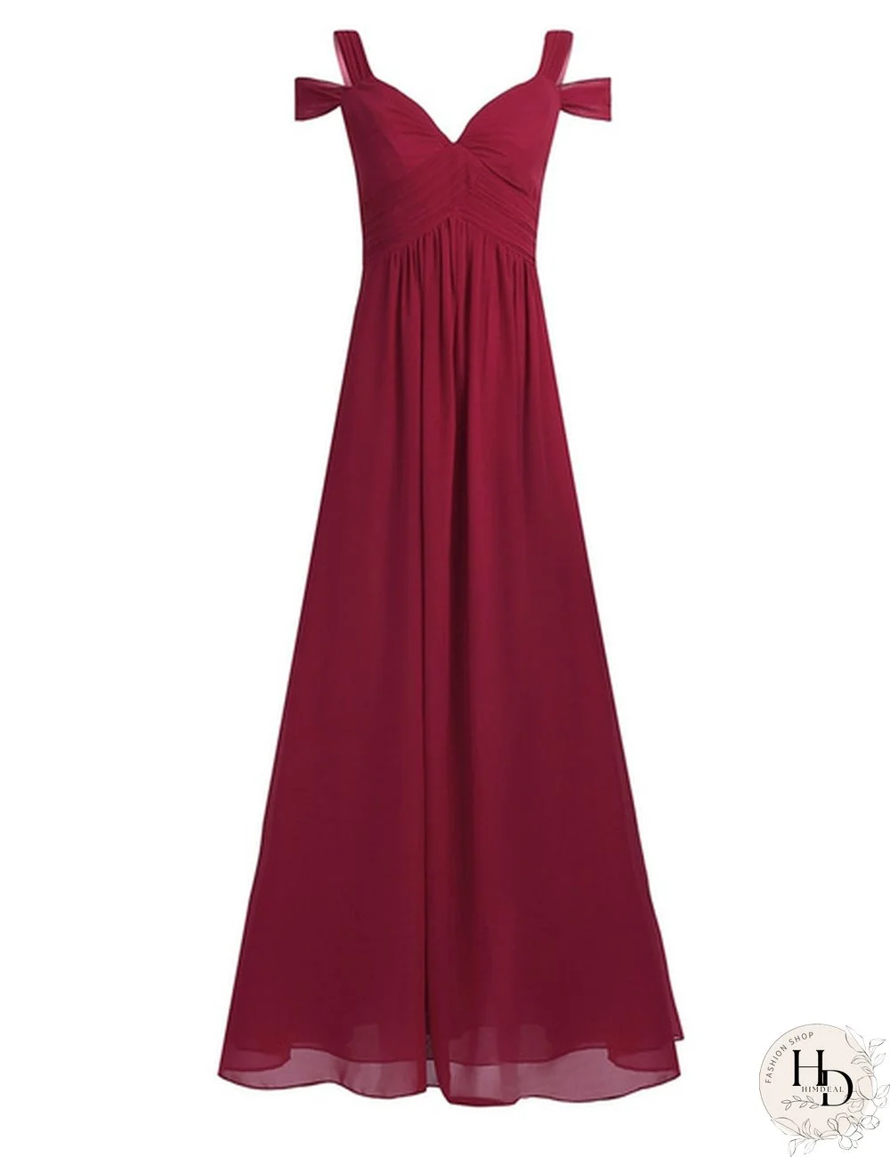Women Ladies Side Split High-waisted Chiffon Long Bridesmaid Dress Evening Prom Gown