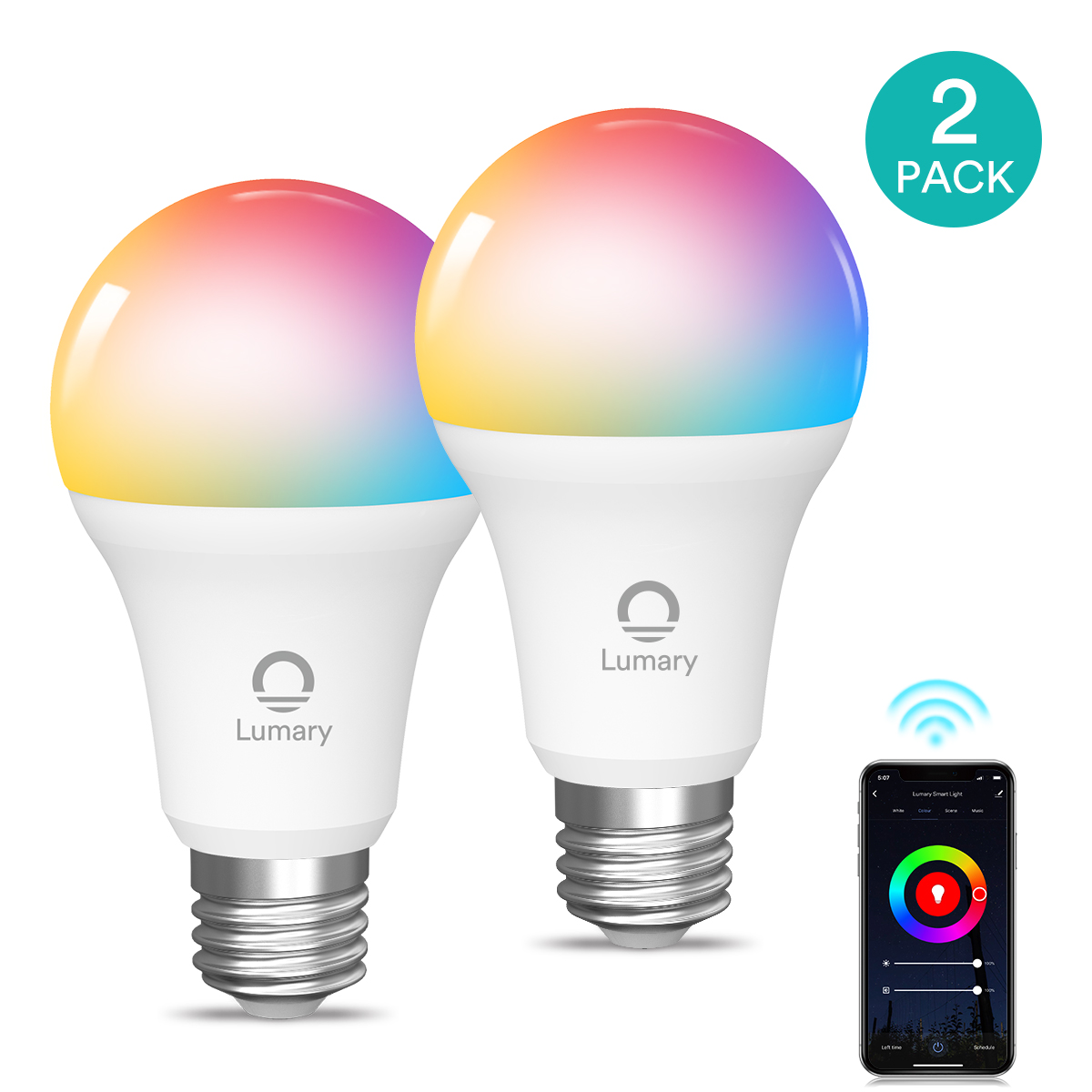 alexa smart bulbs bulb wifi led google compatible controlled hub colour dimmable e27 remote 9w lumary