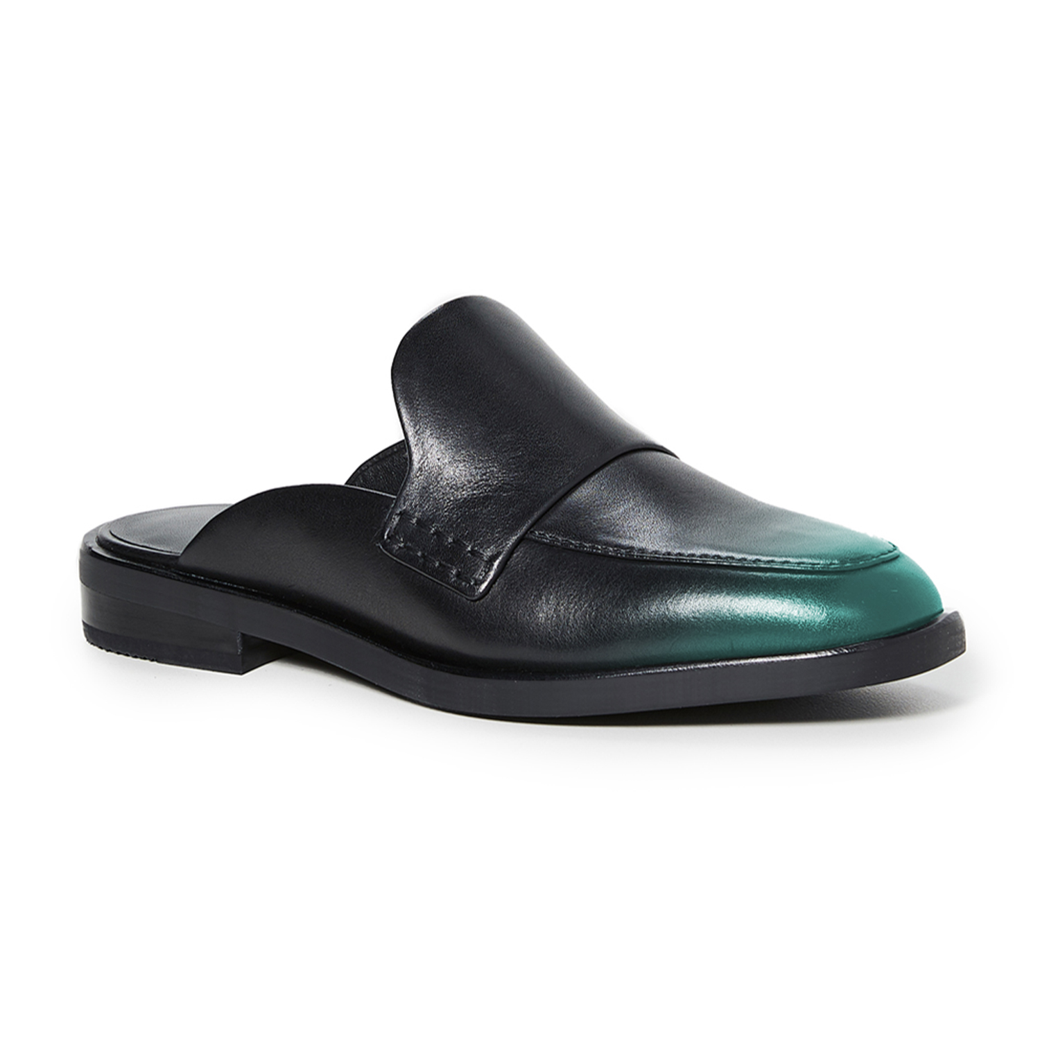 TAAFO Low Chunky Heels Women Mules Slippers Platform Square Toe Ladies Concise Outside Office Shoes 