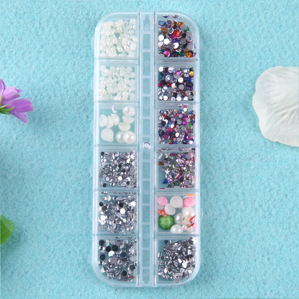 12 Grids Diamond Painting Box Embroidery Rhinestone Beads Storage Organizer