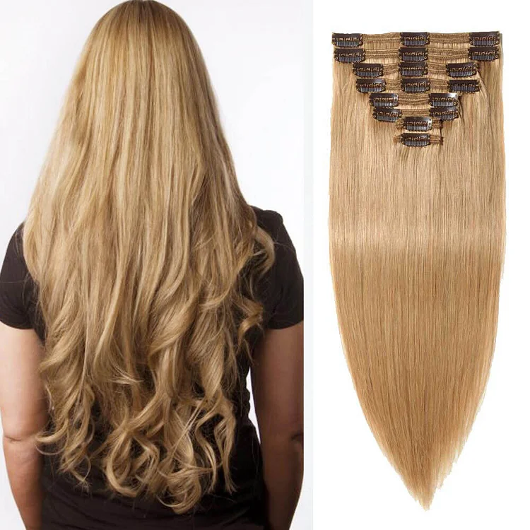 Straight Clip In Hair Extension 27# Strawberry Blonde