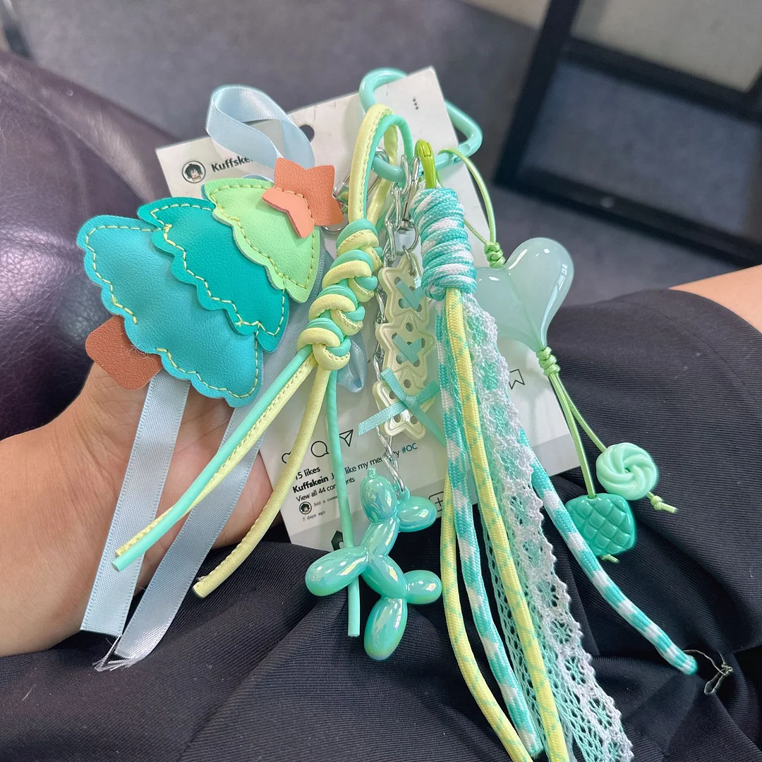 New Christmas style bag charms, phone chains, accessories, keychains-MERUMOTE