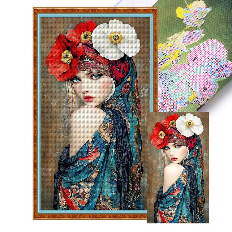 Fantasy Girl&nbsp;(40*70cm)&nbsp;11CT&nbsp;Stamped Cross Stitch gbfke