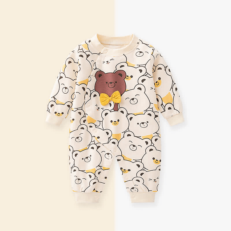 Baby Bowknot Bear Newborn Romper