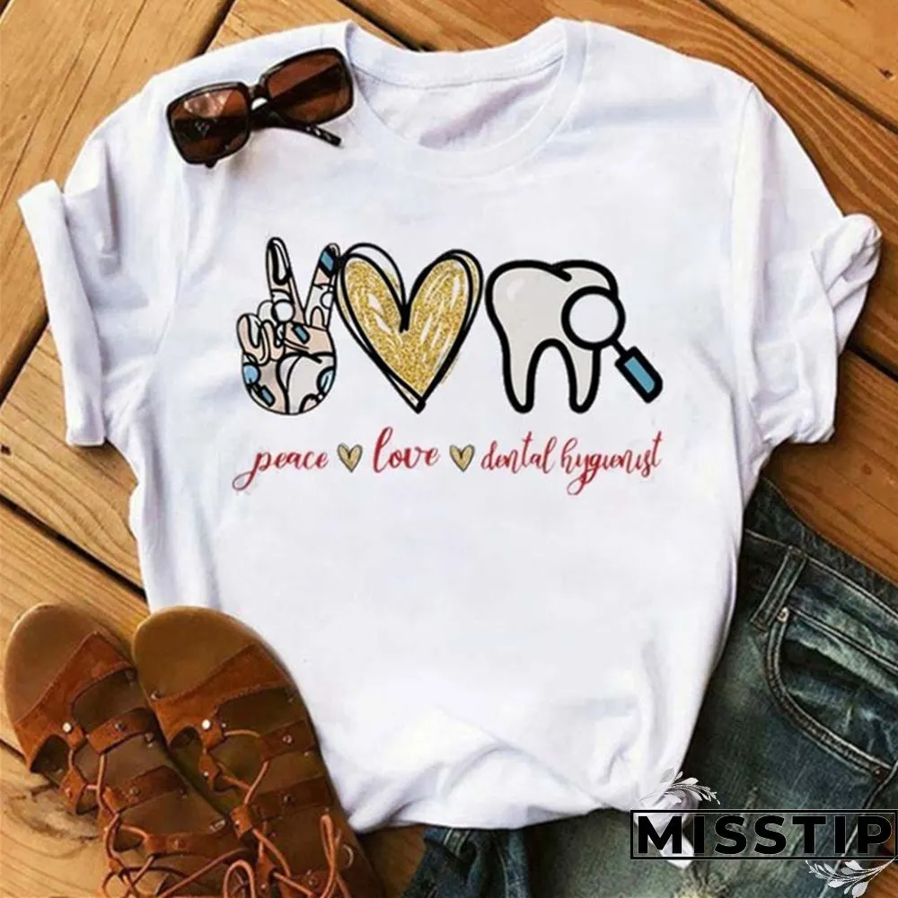 Brown Fashion Casual Print Basic O Neck T-Shirts