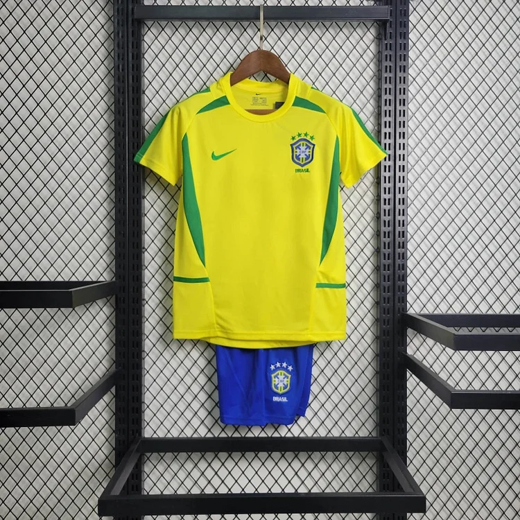 Brasilien Retro Heimtrikot Kinder WM 2002