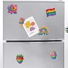 6Pcs Acrylic Special Shape Rainbow Rose Diamond Painting Fridge Magnets