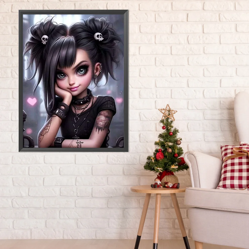 Full Round Diamond Painting 40*50cm - Sweet Cool Girl