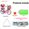 Valentine Day 2D Flat DIY Diamond Art Pendant Diamond Painting Set (Love Bike)