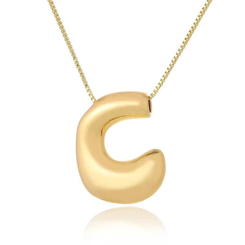 Copper Letter Pendant Necklace