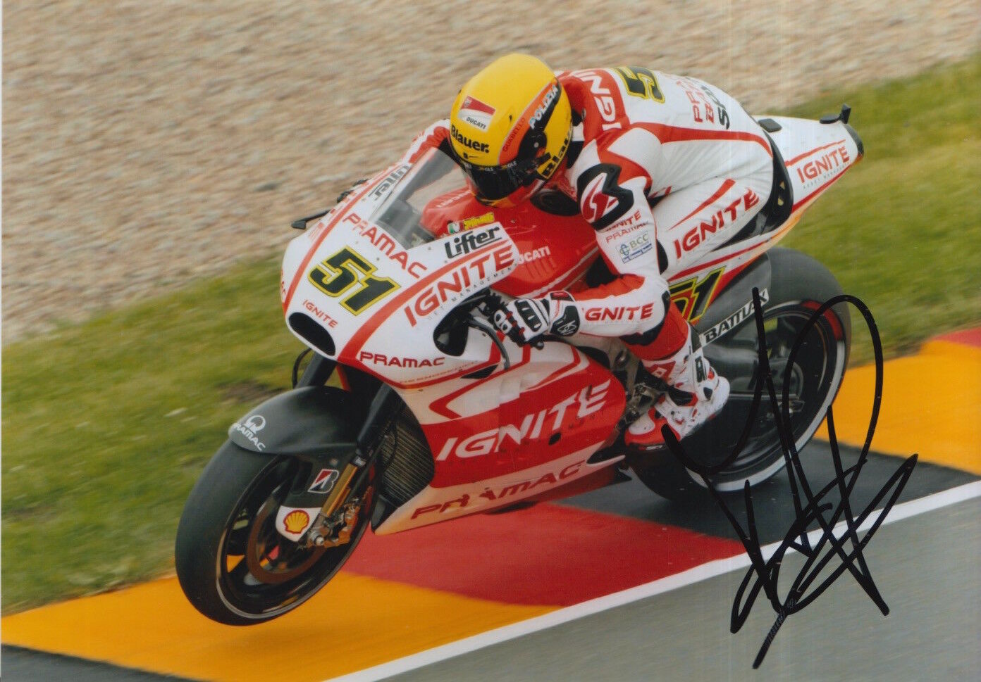 Michele Pirro Hand Signed 7x5 Photo Poster painting Ducati MotoGP 7.