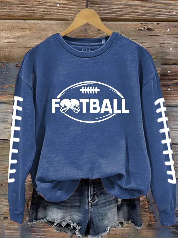 Women's Football Print Casual Sweatshirt socialshop