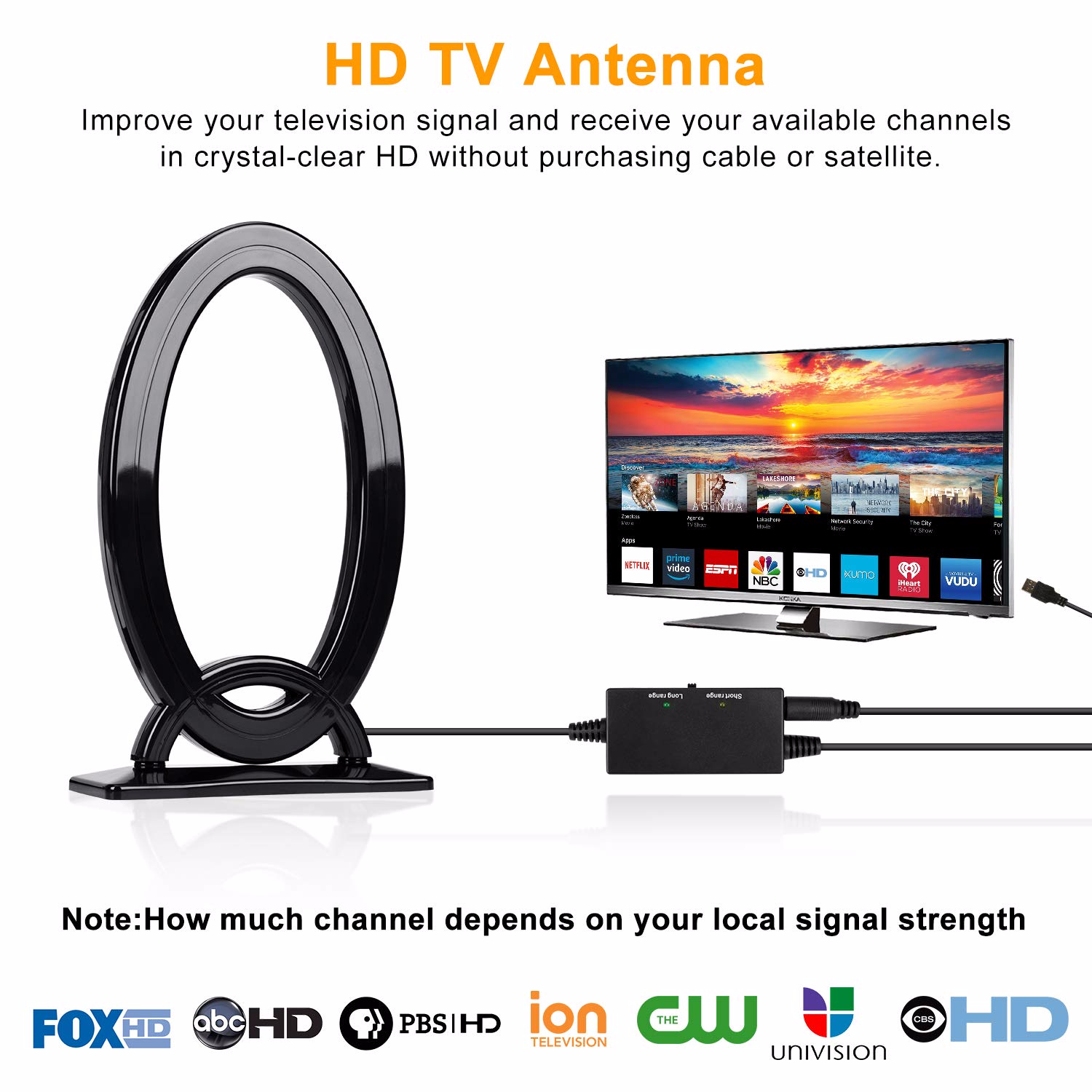 clear tv antenna range
