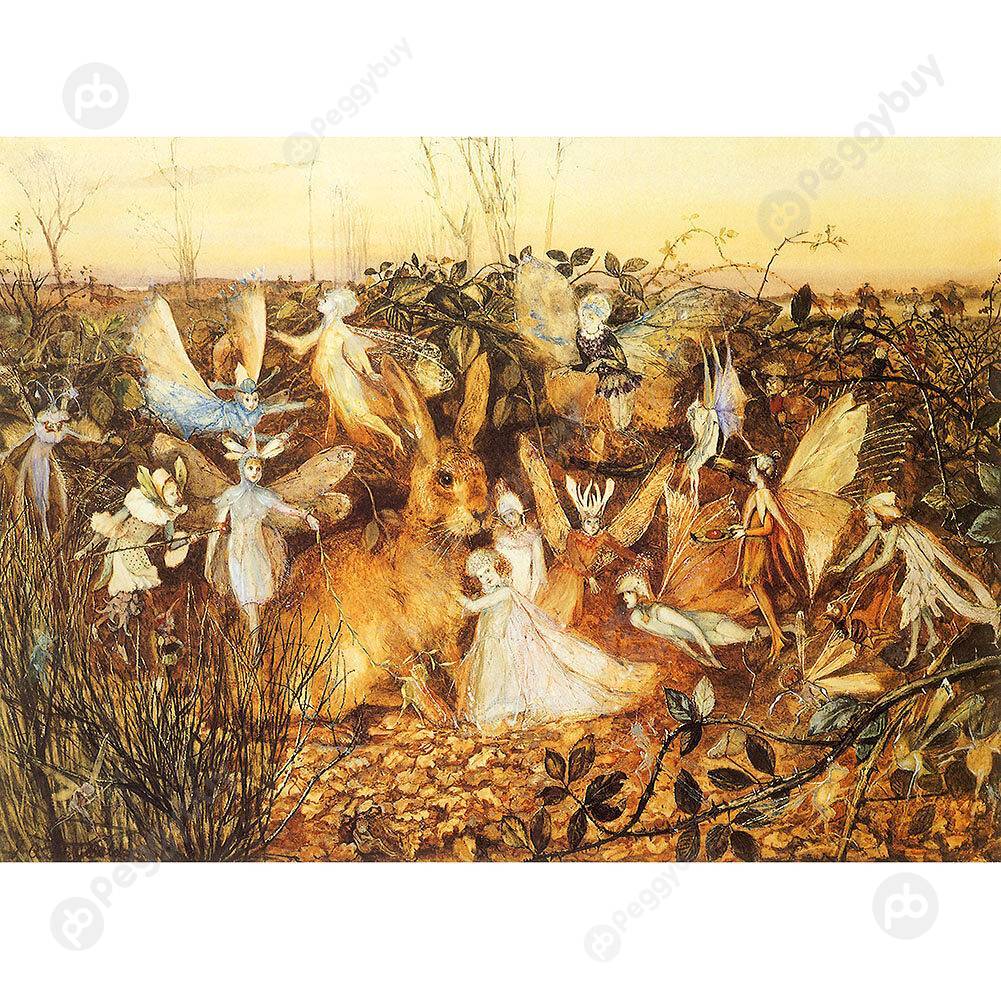 

1000pcs Rabbit and People Jigsaw DIY Puzzle Assembling Picture Room Decor, 501 Original