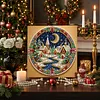 Christmas Eve Framed Pearl Painting Kit 25x25cm for Adults