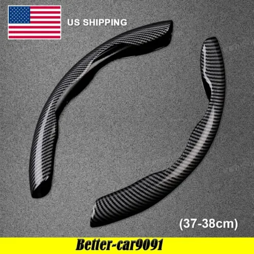 Dronehint Car Steering Wheel Cover Carbon Fiber Universal Booster NonSlip Accessories 38cm (For: Acura) Parts