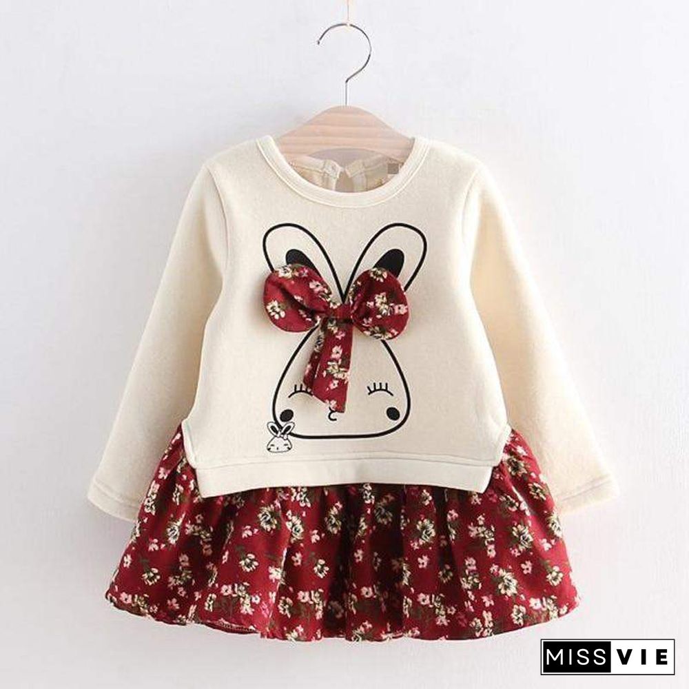Autumn WInter Animal Style Girls Dresses