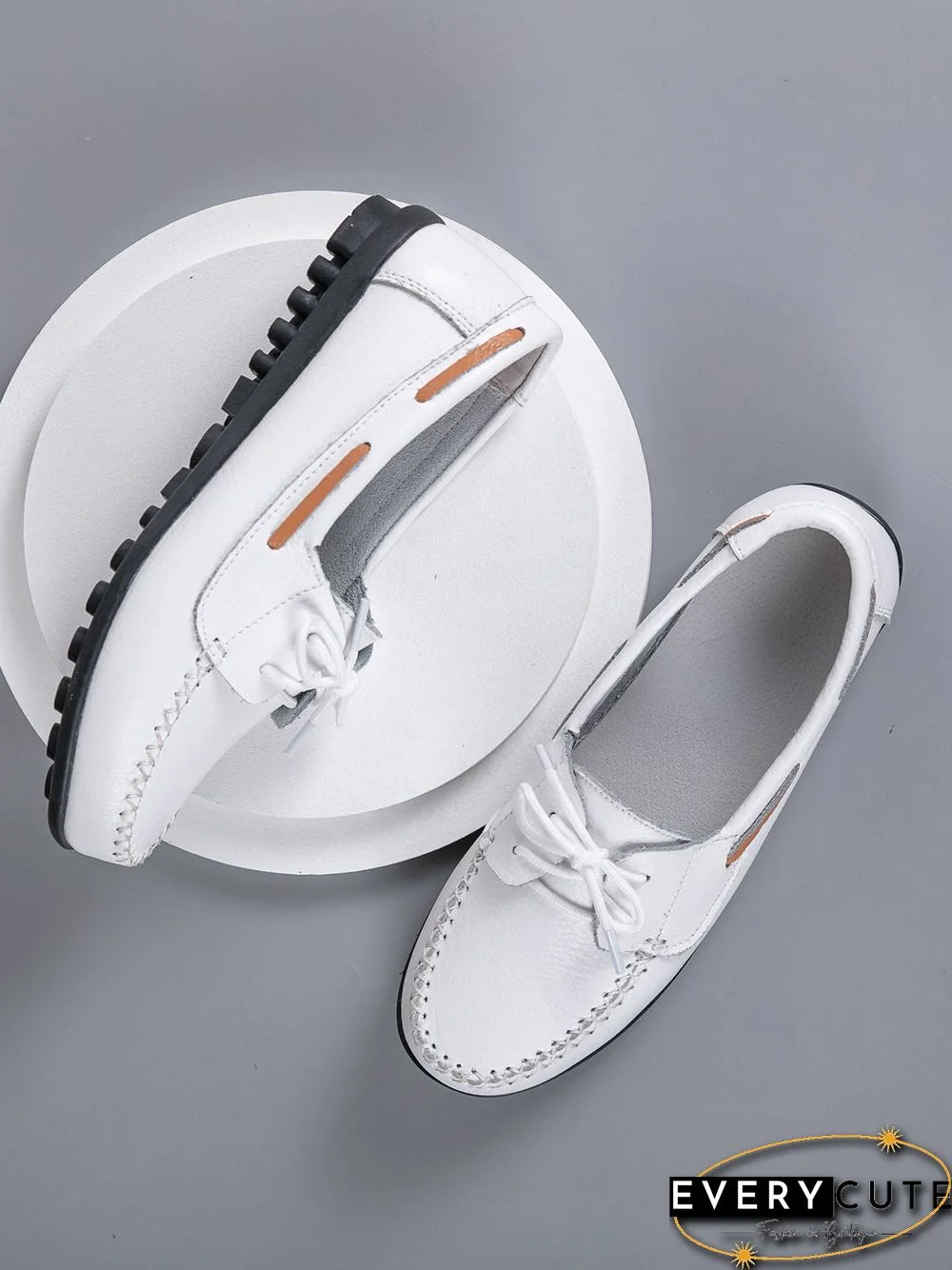 Retro Casual Simple Lace-up Flat Shoes