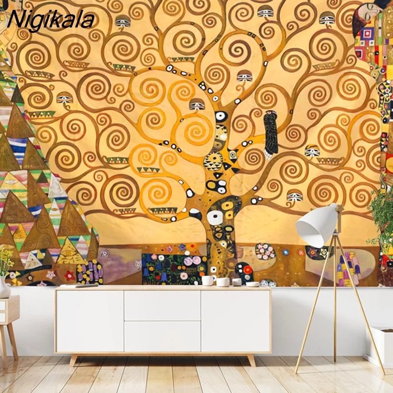 Nigikala Tree of Life Wall Hanging Tapestry Boho Art Deco Blanket Curtains Hanging at Home Bedroom Living Room Decor