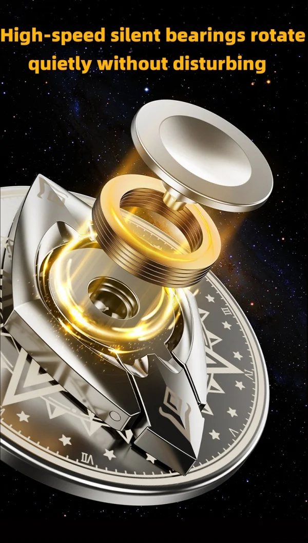 360&deg; Rotating Ring Buckle Cool Fidget Gyroscope Magnetic Bracket