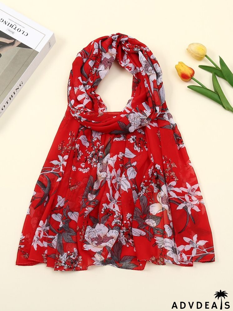 Floral Print Scarf