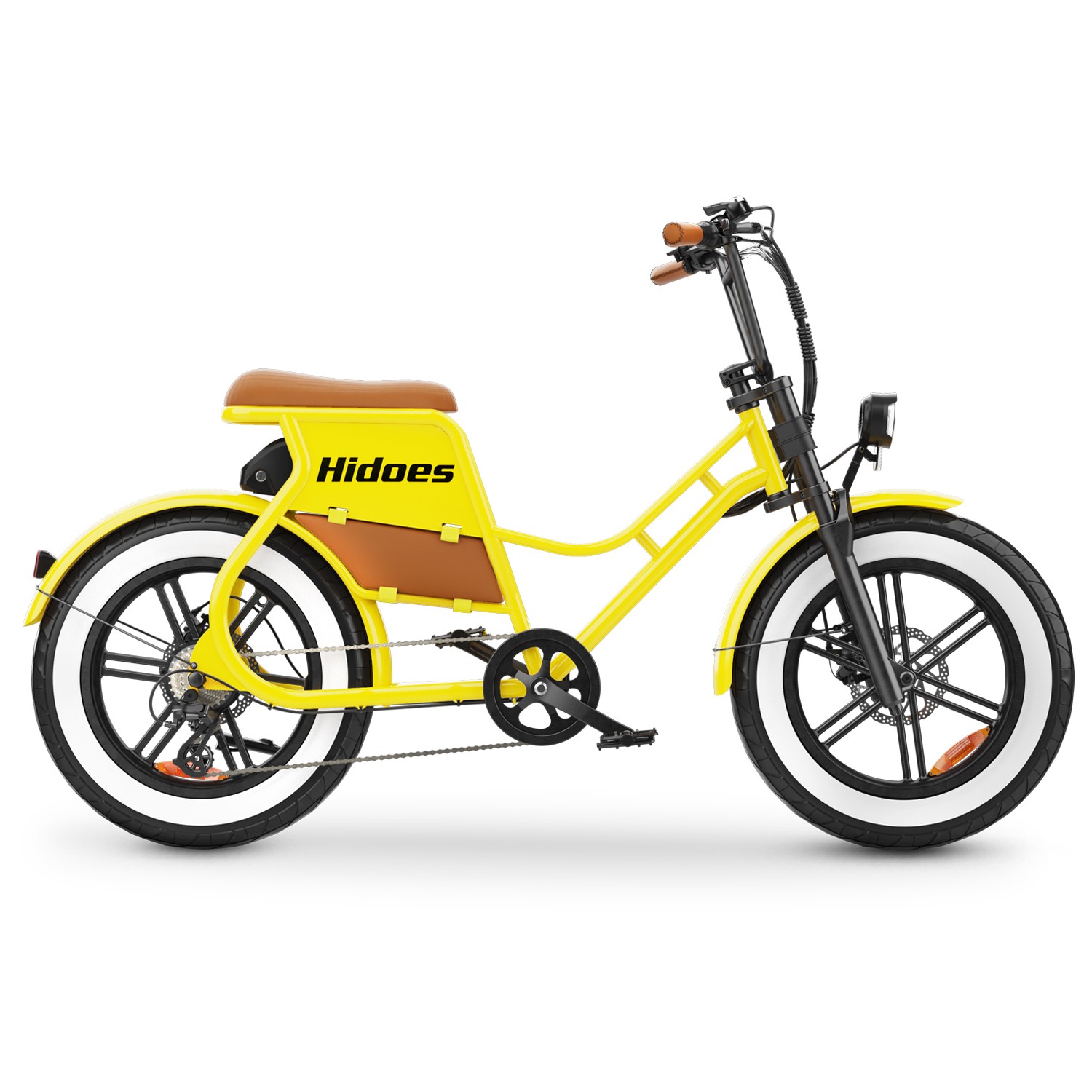 Hidoes C8 Yellow Electric Bike, 700W off road Fat Tire eBike with 48V 17Ah Battery, Fast Speed 25 Mph, Long Range 50 Miles, Step-Thru Ebike for Woman Ienyrid-eu