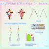 2pcs Flower Cross Diamond Painting Double-sided Crystal Window Suncatcher Craft Set Birthday Gifts Home Garden Decor Hanging Kit