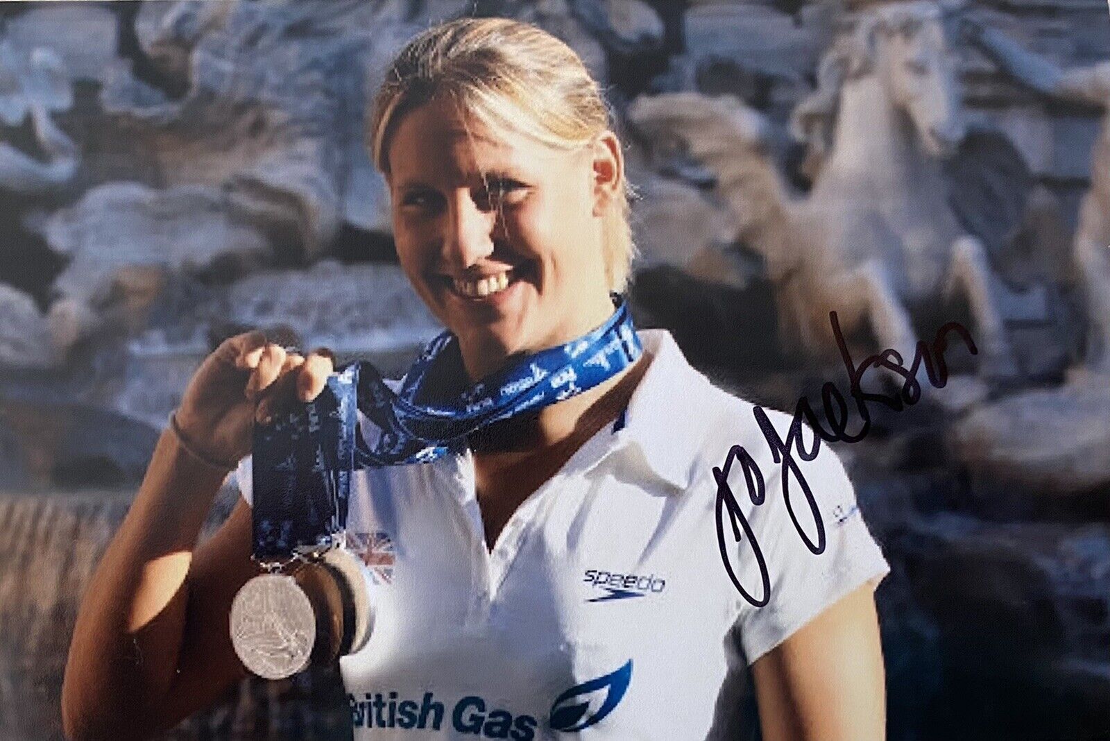 Jo Jackson Genuine Hand Signed 6X4 Photo Poster painting - Team GB - Olympics - Swimmer 3