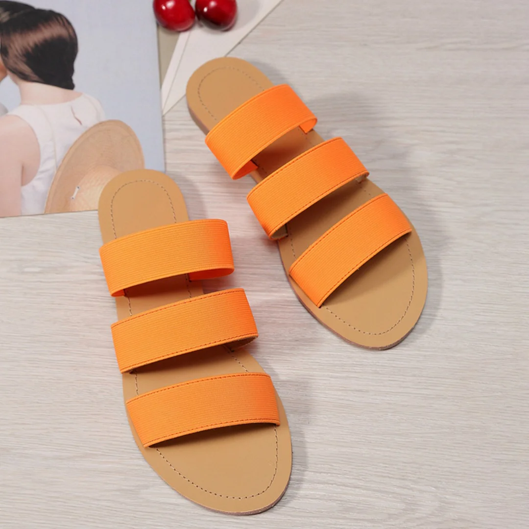 Letclo™ 2021 Summer Fashion Simple Style Denim Flat Outdoor Slippers letclo Letclo