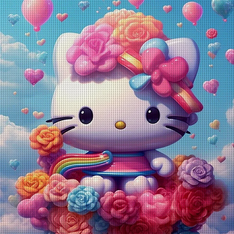 Hello Kitty 11CT Stamped Cross Stitch 40*40CM