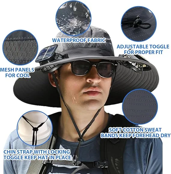 🏆 50K+ SOLD! &ndash; Almost Gone-⚡2025 New Ultralight Solar Fan Sun Hat &ndash; Lighter Than a Baseball!⚾