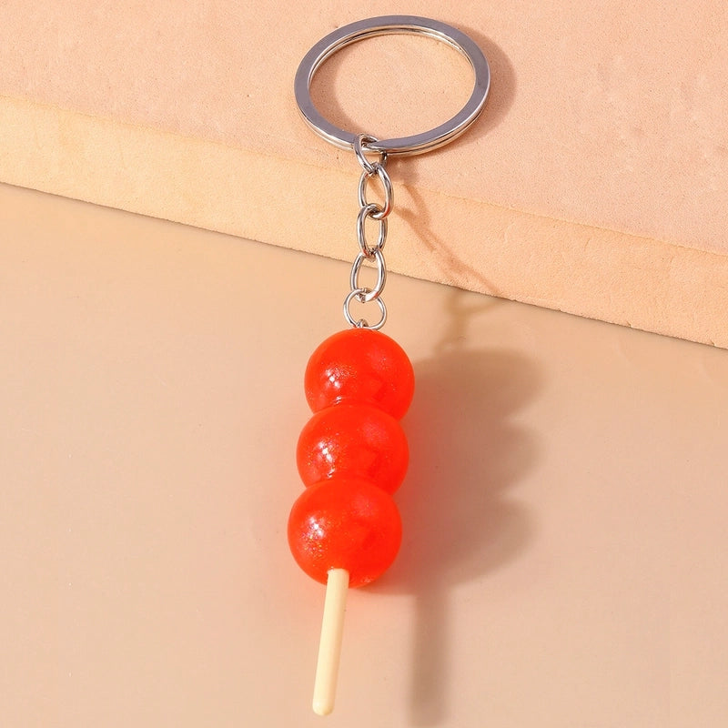 Minimalist Sugar Gourd Alloy Glass Keychain