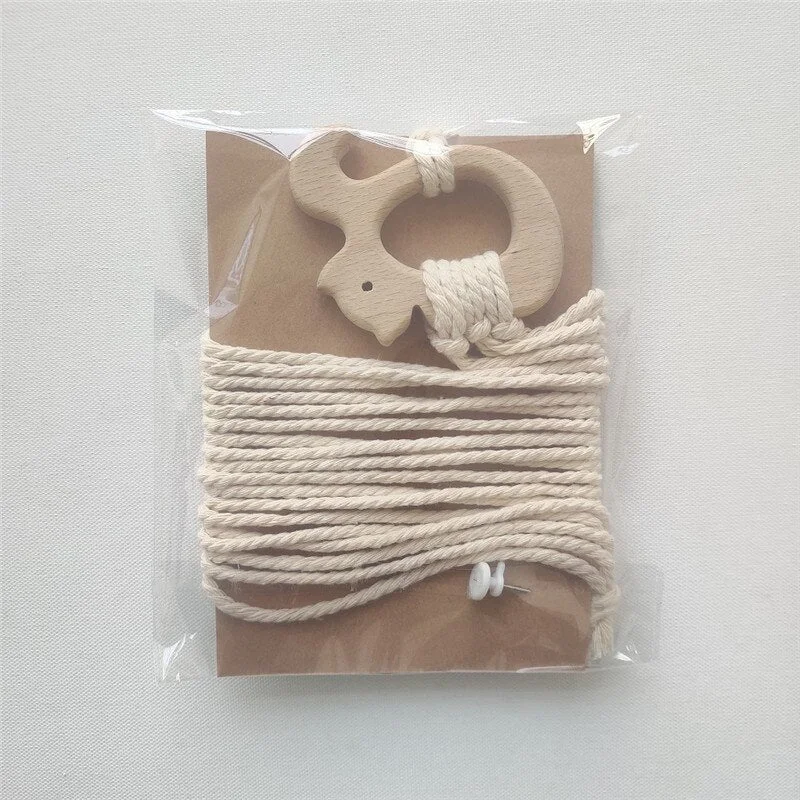 INS Nordic Wooden Baby Hair Clips Holder Cotton Rope Kids Girls Hairpin Storage Belt Photo Organizer Strip Wall Hanging Ornament